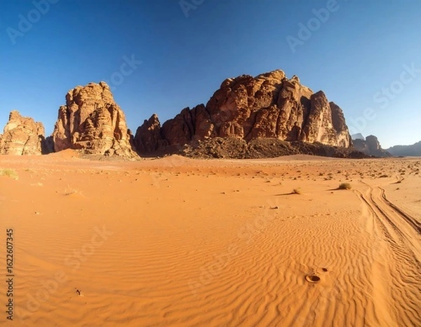 Fototapeta Red desert mountains