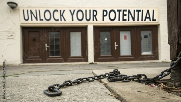 Obraz Urban Wall Displaying Motivational Phrase About Personal Growth