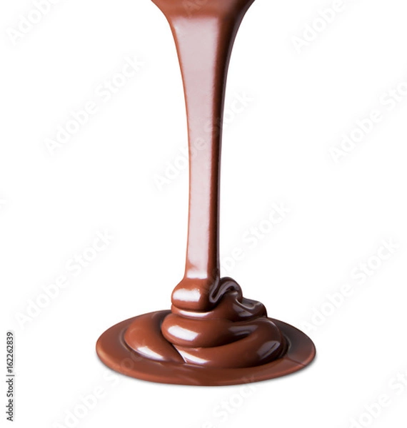 Obraz melting chocolate on white background
