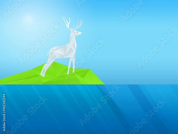 Fototapeta 3d render deer