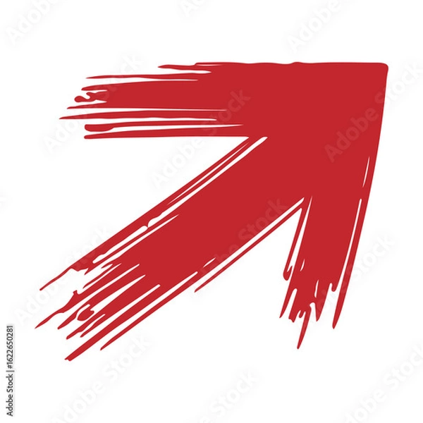 Fototapeta Arrows set icon hand drawn. Brush Arrow strokes