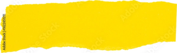 Obraz Yellow torn paper strip isolated on white background for creative design projects and presentations