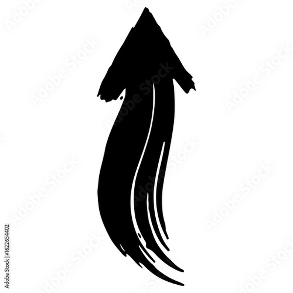 Obraz Arrows set icon hand drawn. Brush Arrow strokes