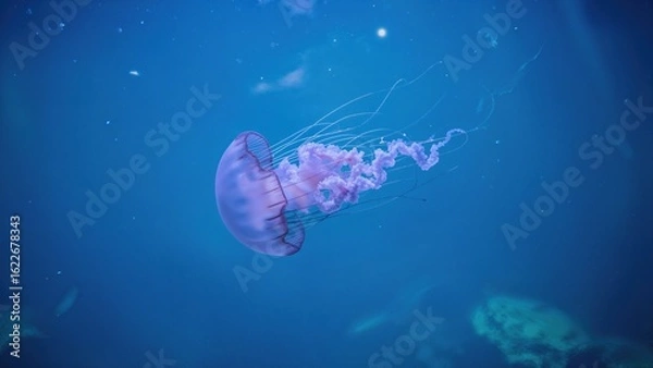 Obraz Blue-colored jellyfish
