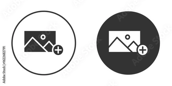 Obraz Add photos icon clipart vector designs for graphic projects