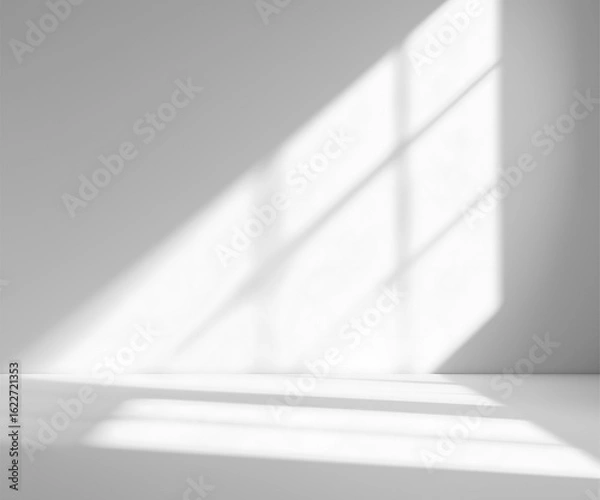 Fototapeta Realistic Window Shadow on Transparent Background	
