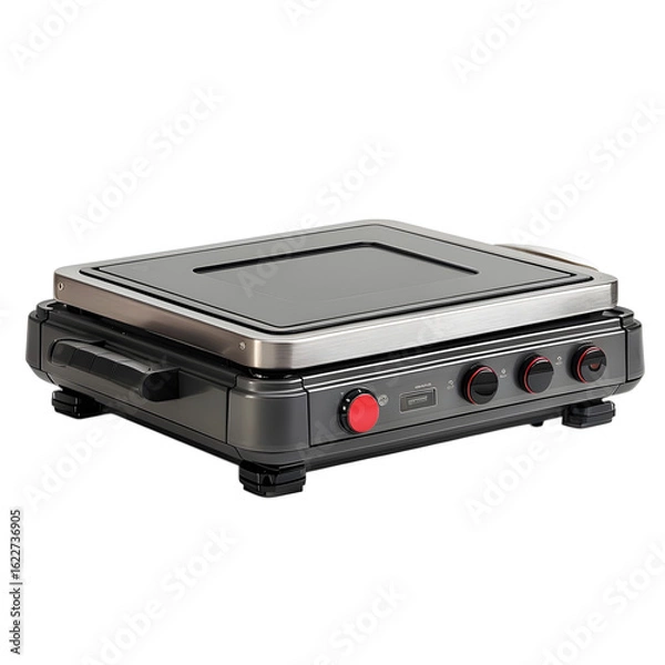 Fototapeta Luxury cooking gear image showing a chef-grade electric griddle isolated with professional lighting on white. --s 250 --v 6.0