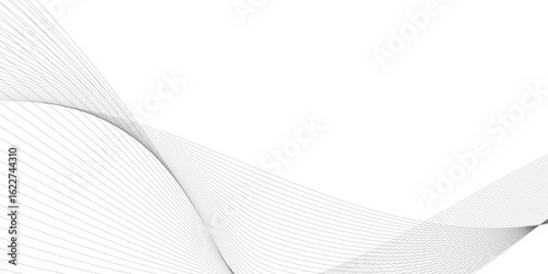 Fototapeta frequency sound wave, twisted curve lines with blend effect.	