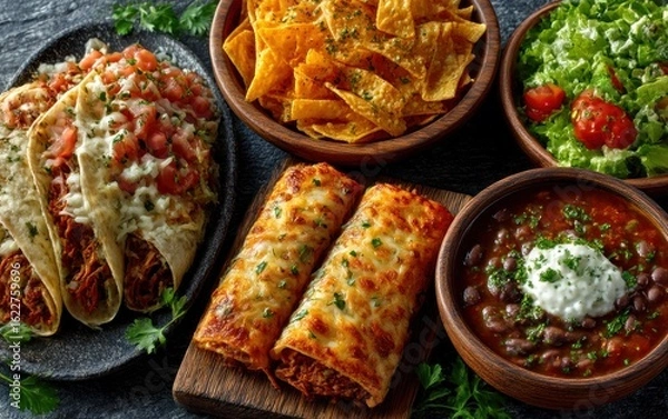 Obraz Assorted Mexican dishes