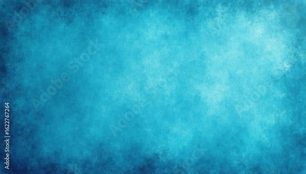 Obraz Mottled blue grunge banner, antique paper, cloudy sky effect , background, distressed, blue