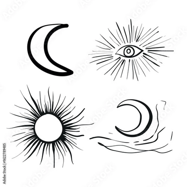 Obraz Spiritual Practices. Vector illustration.