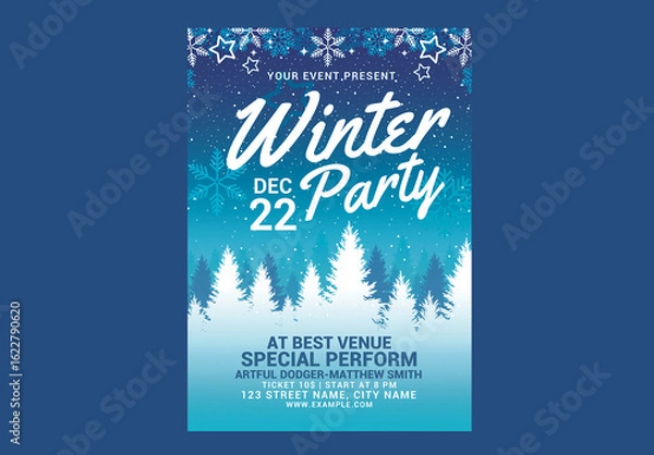 Obraz Winter Party Flyer