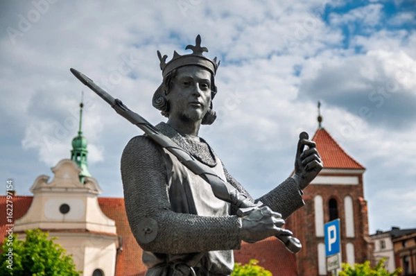 Obraz Statue of Wacław II in Gniezno, Greater Poland Voivodeship, Poland