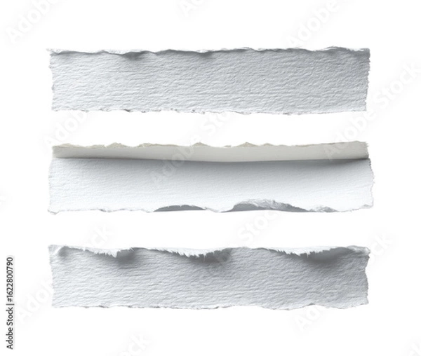 Obraz Creative torn paper design collection bright overhead artistry isolated on transparent background, png