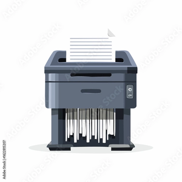 Obraz Paper shredder with paper halfway inside

