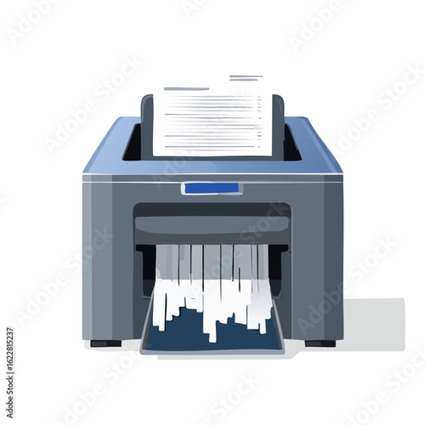 Obraz Paper shredder with paper halfway inside

