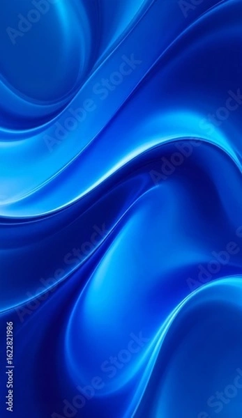 Fototapeta Dynamic Blue Abstract Waves