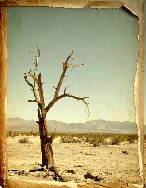 Obraz dead tree in desert