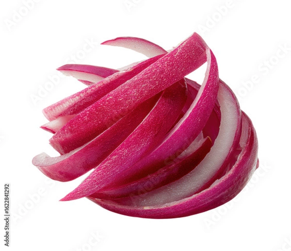 Obraz Sliced red onion preparation kitchen food bright environment isolated on transparent background, png