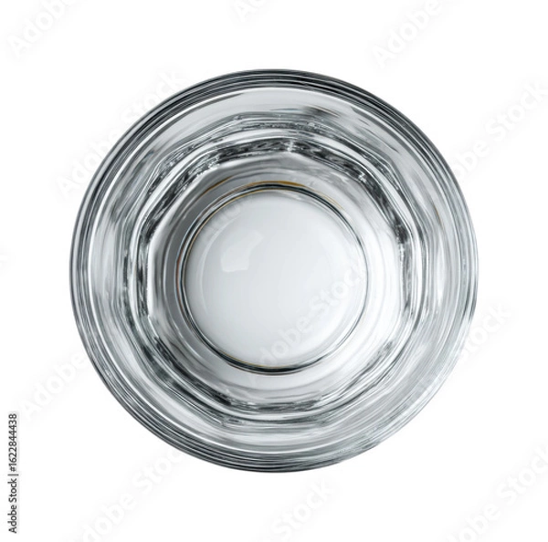 Obraz Pouring a refreshing drink into a clear glass overhead view isolated on transparent background, png