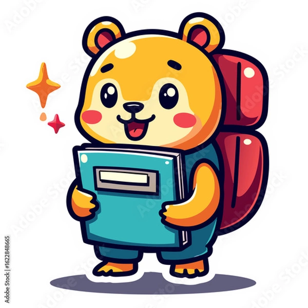 Obraz Cute Bear Student Sticker