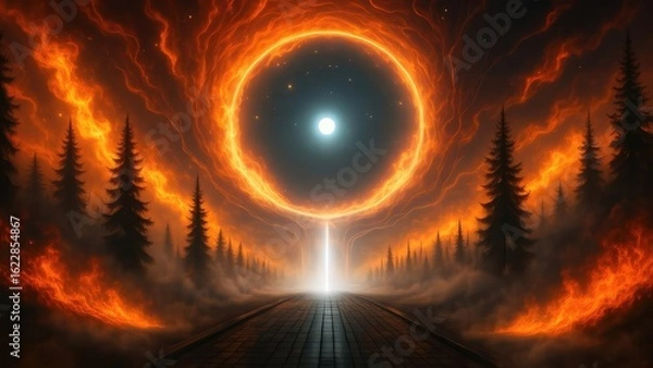 Fototapeta Enchanted Forest Portal By Generated AI