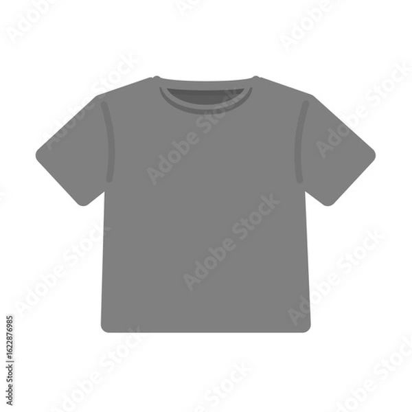 Fototapeta Tシャツ（ダークグレー）　服　前面　イラスト