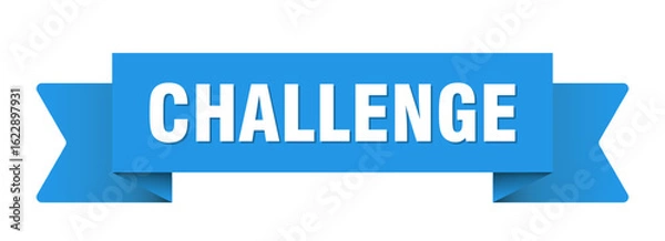 Fototapeta challenge ribbon isolated on transparent background. challenge ribbon