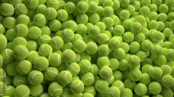 Obraz Tennis balls. 3d rendering
