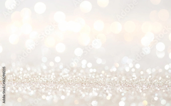 Obraz キラキラ光るベージュと白のパステルカラーの抽象的な背景