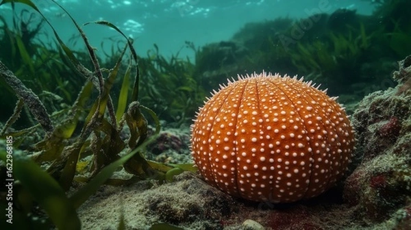 Fototapeta have a shell-like structure called a "test" made of calcium carbonate and five rows of small, tube-shaped feet