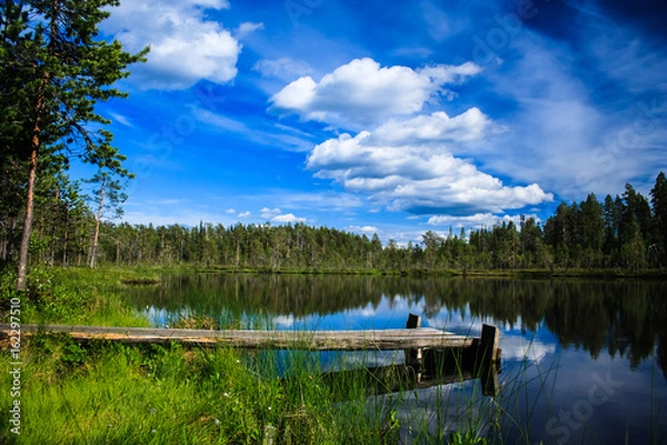 Obraz ruhiger waldsee