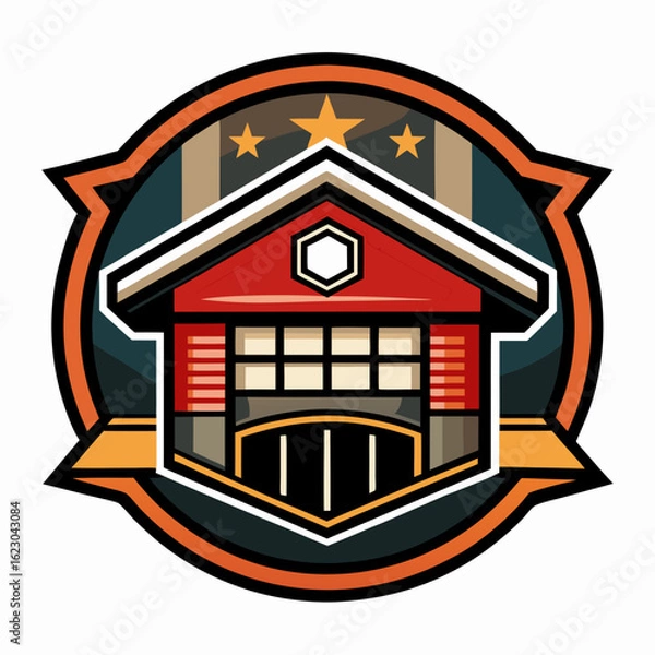 Fototapeta Vector logo of car parts, auto repair