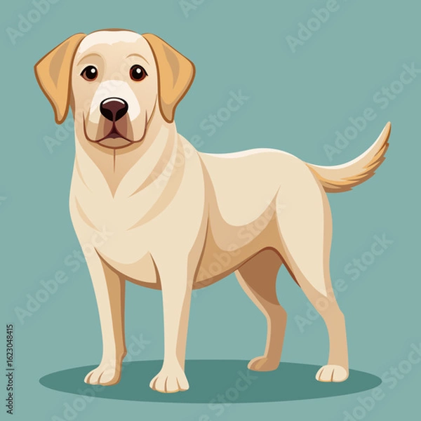 Fototapeta labrador retriever dog vector art illustration