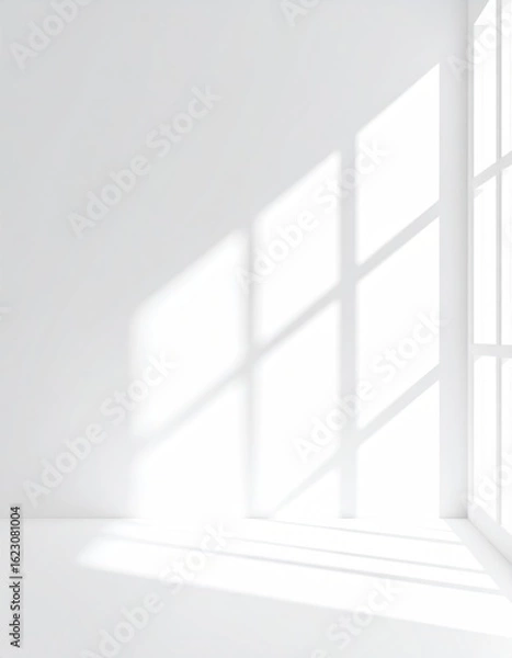 Obraz White room with sunlit shadows