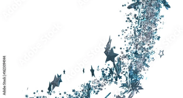 Fototapeta Beautiful blue star design, perfect for backgrounds, websites, or presentations.  High-resolution image.