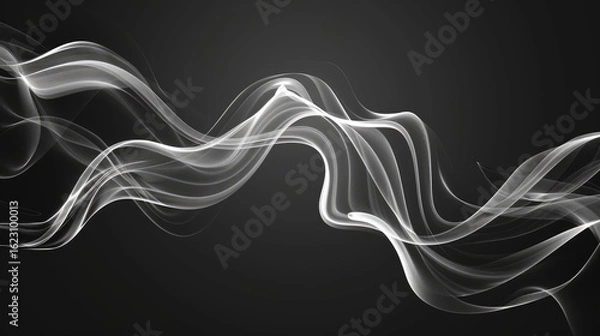 Fototapeta Abstract flowing lines on a dark background, creating a sense of movement and elegance.