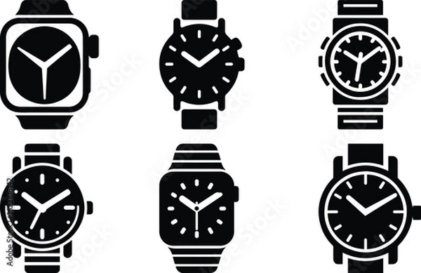 Obraz Watch bundle silhouette icon vector art