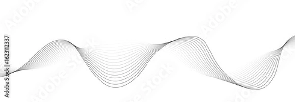 Fototapeta abstract background with black waves