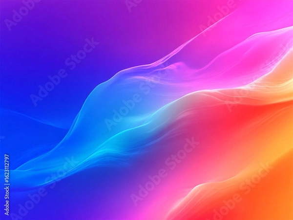 Fototapeta A soft abstract gradient background featuring smooth pastel color transitions in pink, purple, and blue tones, creating a dreamy and modern atmosphere.