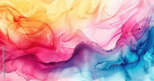Fototapeta A vibrant blend of colors creating an abstract, fluid design.