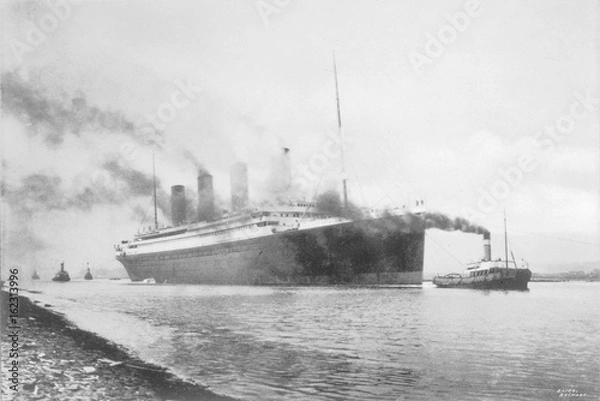 Fototapeta Titanic w Belfaście. Data: 1912