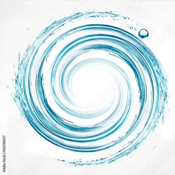 Obraz water tornado spinning into a blue tornado