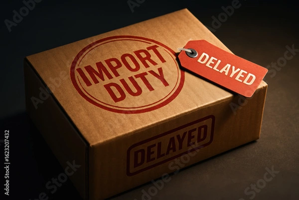 Fototapeta Import duty can affect business operations significantly when delays occur, impacting overall efficiency and customer satisfaction