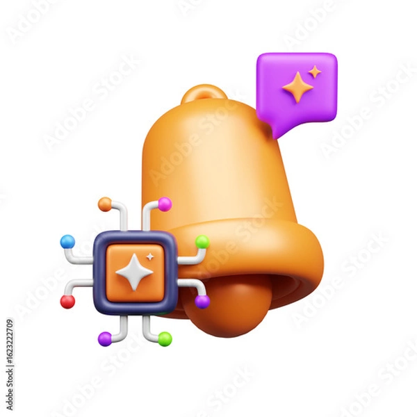 Obraz AI tech 3d ui icon