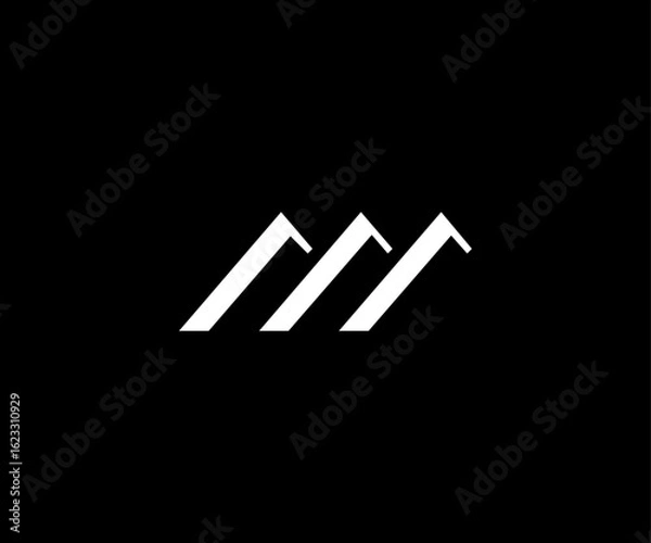 Obraz letter m mountain shape modern clean logo