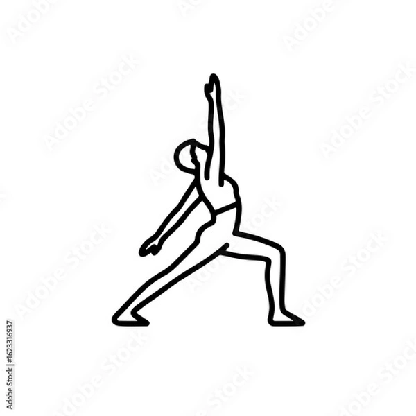 Obraz Yoga Pose Icon – Minimal Line Art