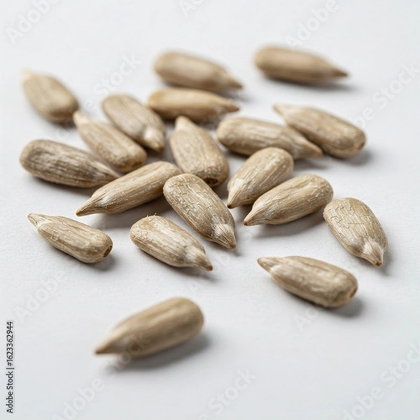 Obraz sunflower seeds on white background