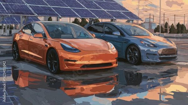 Fototapeta Charging Forward: The Solar Surge