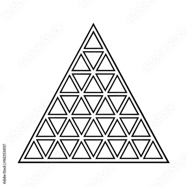 Obraz Rounded Triangle Geometric Pattern with Circle Accents